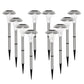 Halo XL Stainless Steel Solar Garden Stake Lights with Colour Changing LED (Set of 8) - SPV Lights