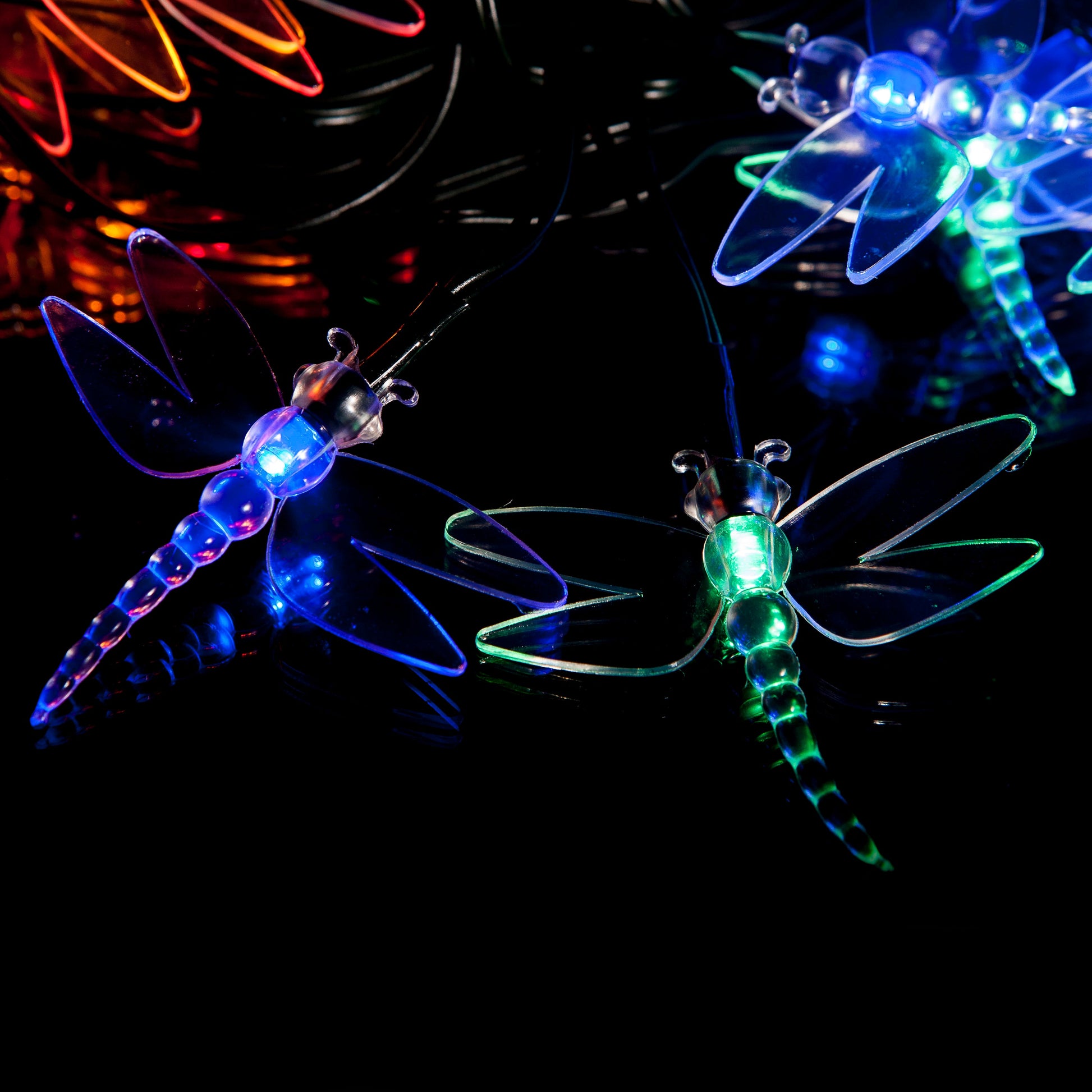 30 Multi-Colour LED Dragonfly Solar Fairy Lights - SPV Lights